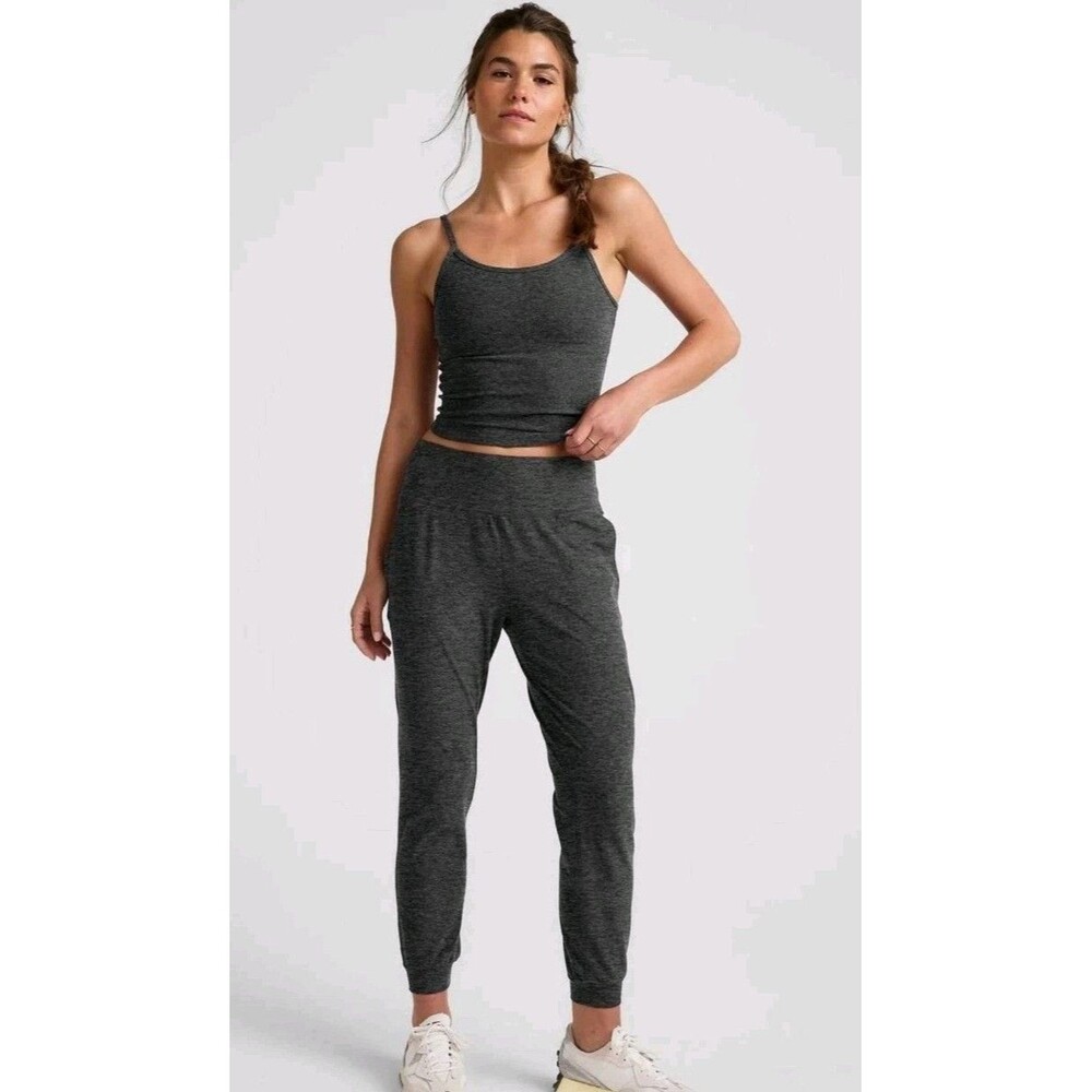 EUC Beyond Yoga | Size Large | Spacedye Midi Joggers Black Charcoal Lounge Pants